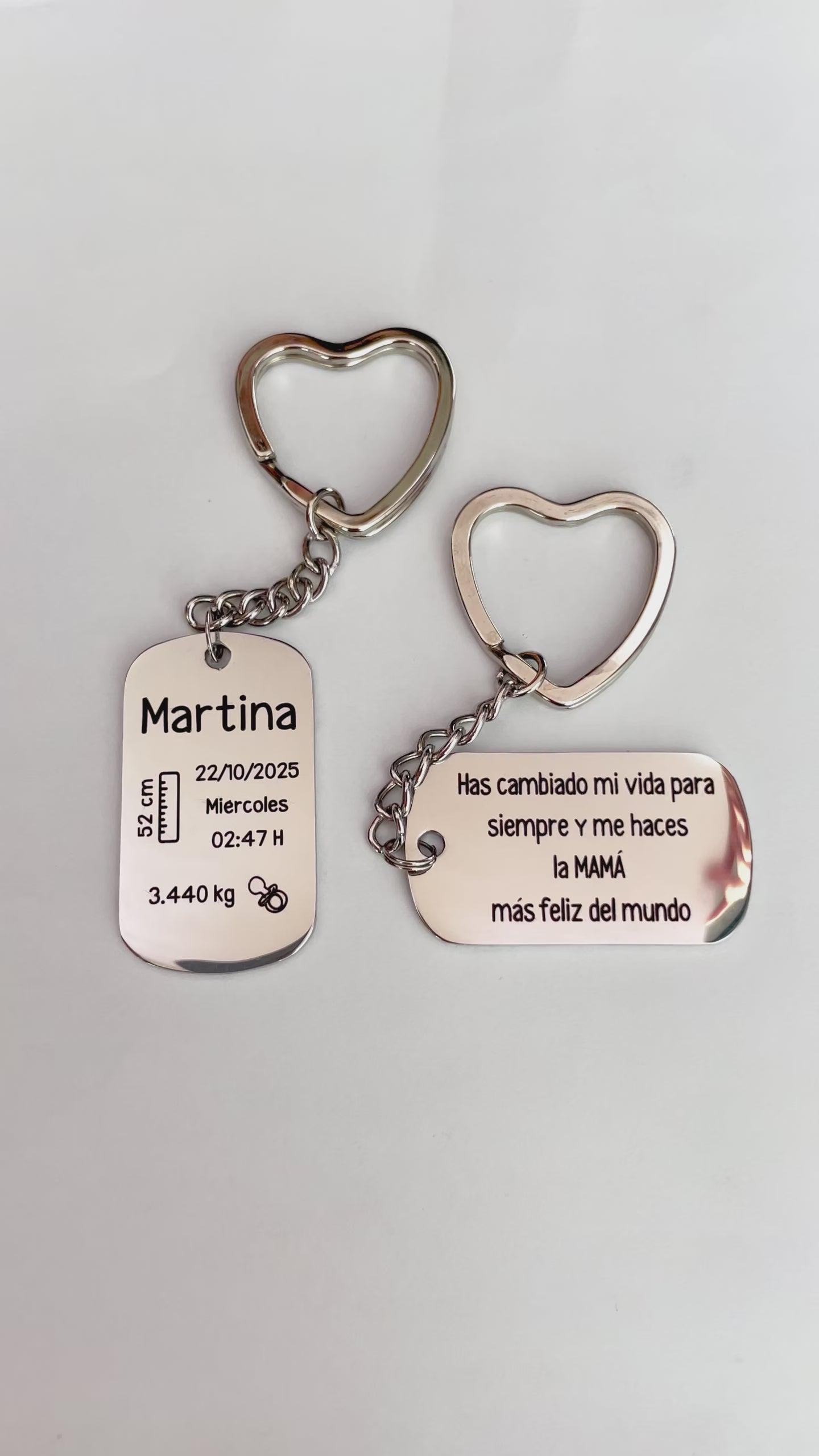 Llavero recién nacido personalizado