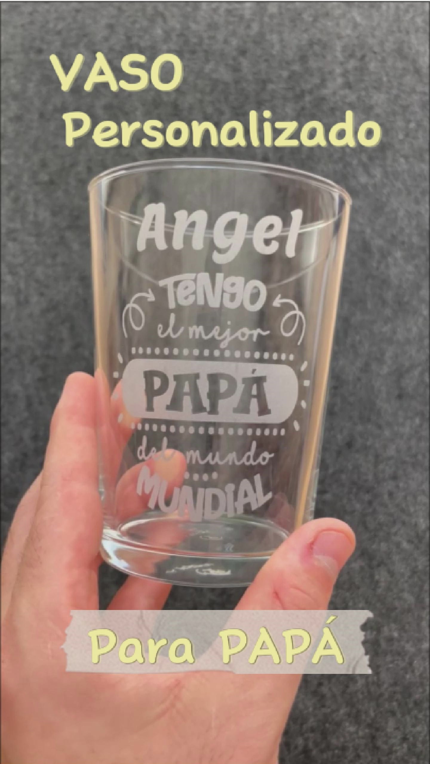 Vaso personalizado diseño el mejor papa del mundo