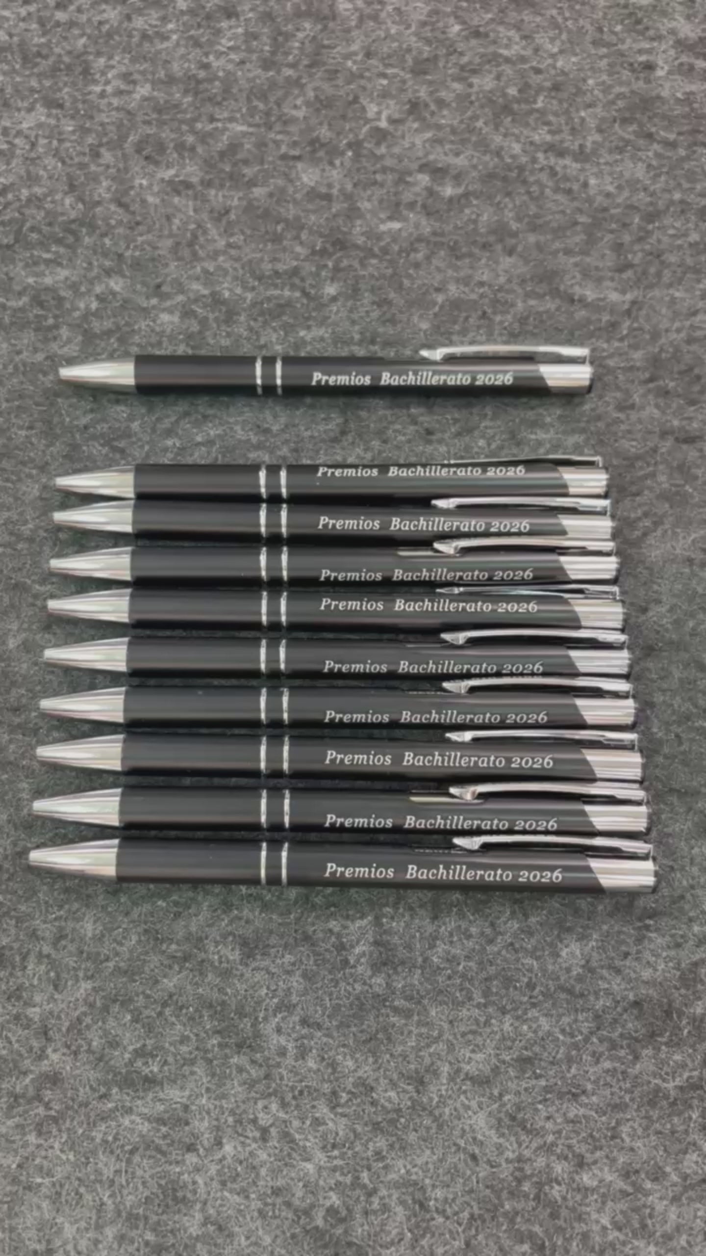 Pack di Penne Personalizzate in Alluminio con Meccanismo a Pulsante