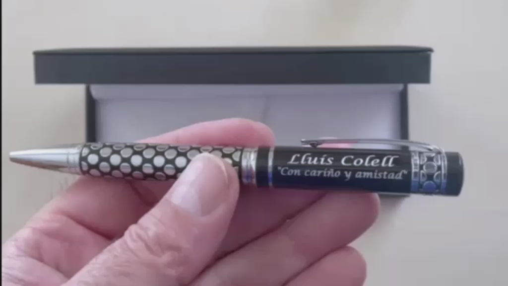 Bolígrafo Pierre Cardin personalizado modelo Fashion en caja de presentación  en colores blanco y negro