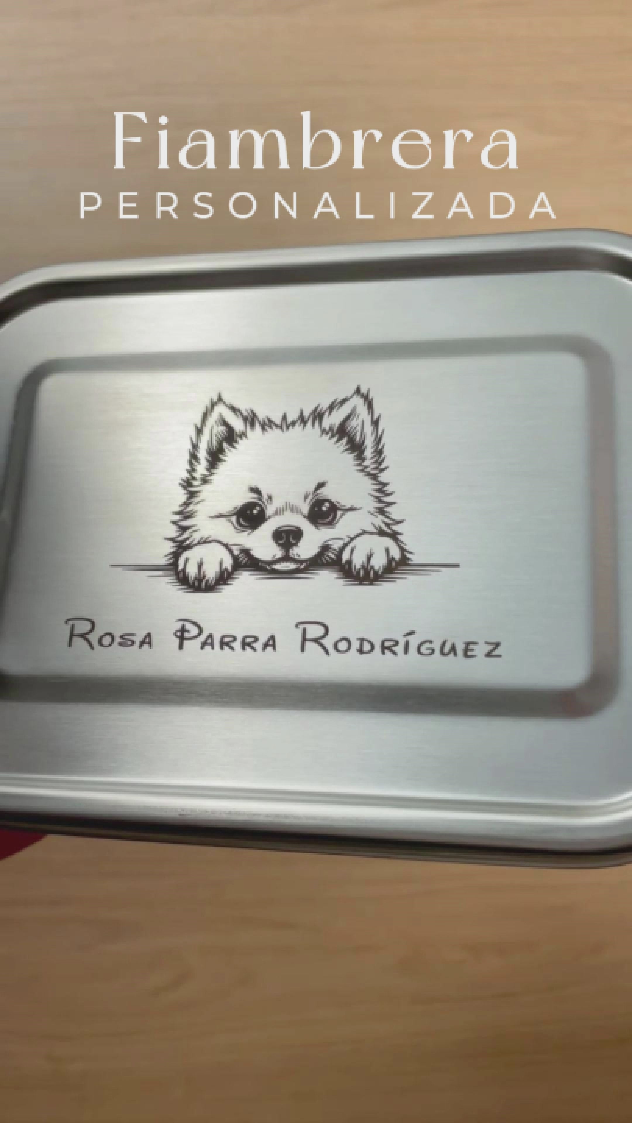 Fiambrera personalizada con diseño de perro Pomerania