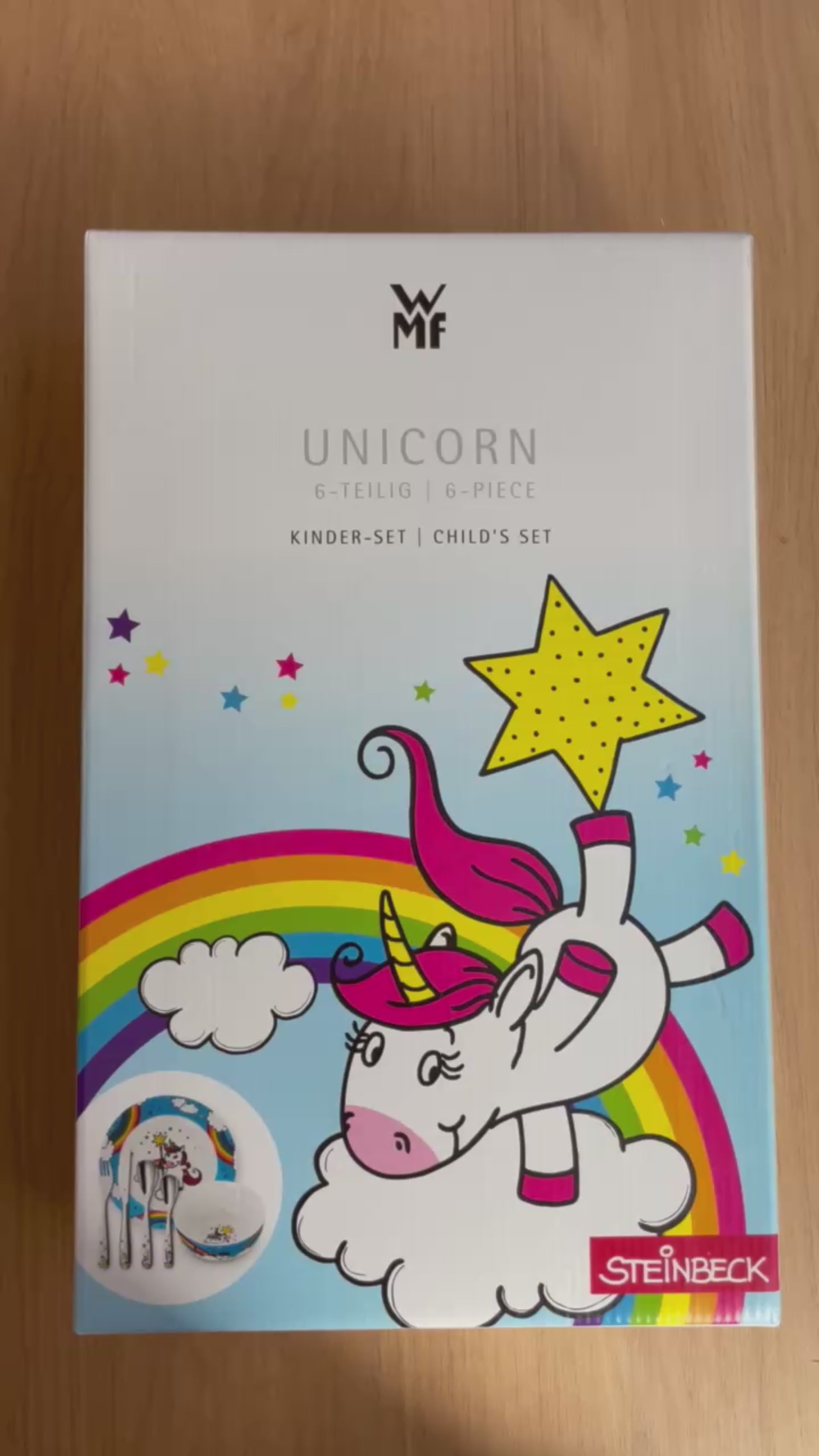 Juego de Cubiertos Bebé Personalizados Unicornios | 6 Piezas