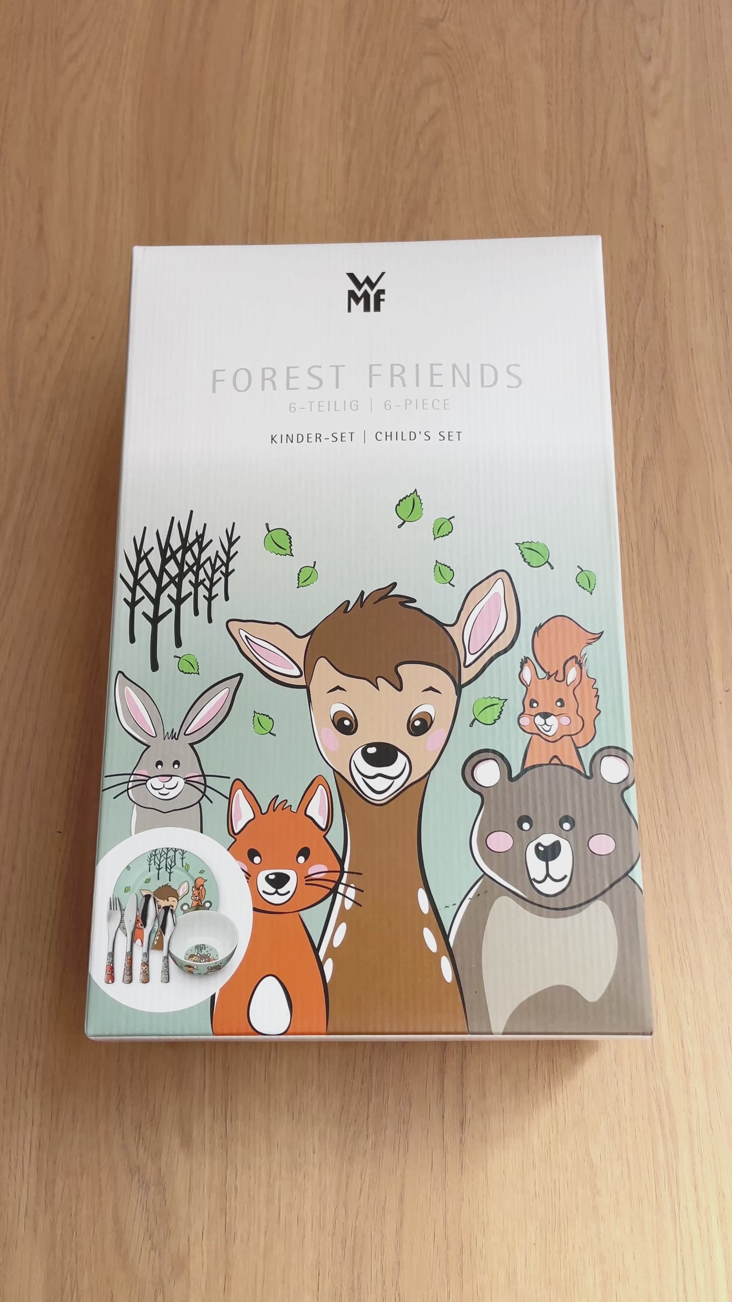 Juego de Cubiertos Bebé Personalizados Animalitos del Bosque | 6 Piezas