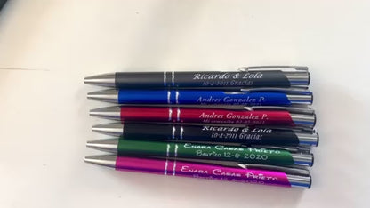 Pack of personalized metal pens as you wish