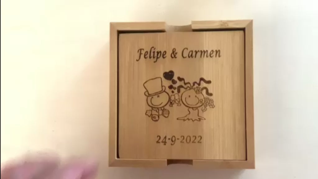 Set 4 Posavasos Personalizados