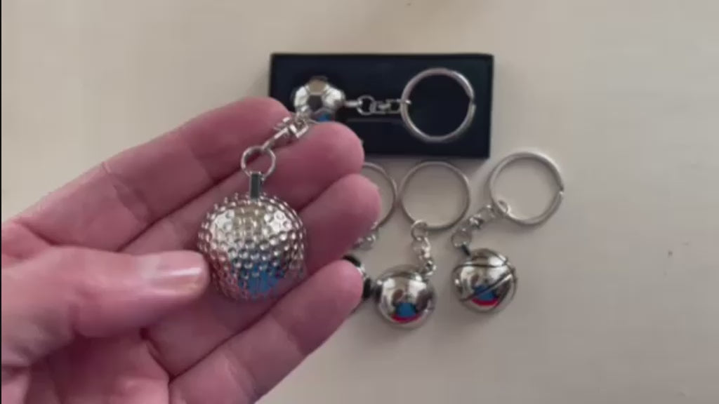 Llavero Personalizado pelota de Futbol, Baloncesto, Golf o Tenis