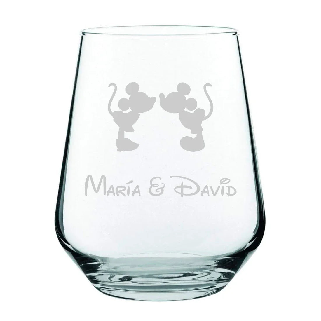 Vaso cristal-personalizado diseño pareja modelo Esenzia